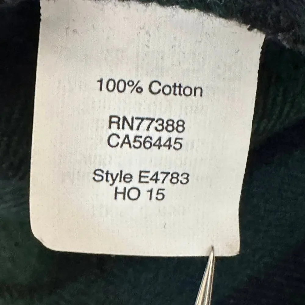 Madewell Flannel Oversized Boyshirt WMNS XS Green Plaid Button Up Long Sleeves - Picture 6 of 9
